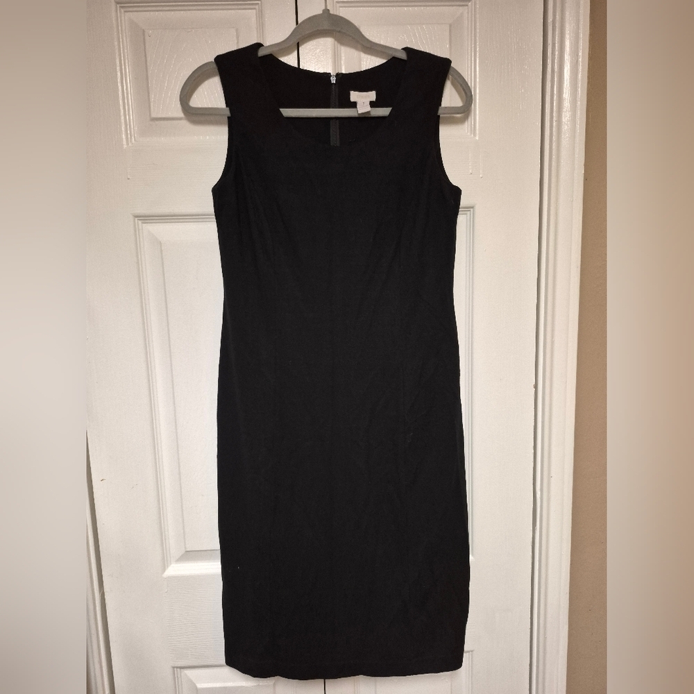 Chico's Size 1 (Med/8) Sheath Dress Black Sleeveless Versatile Classic Staple - Picture 3 of 4